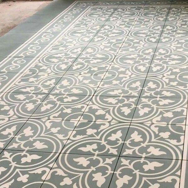 Lahore Grid — Cement tile swatch